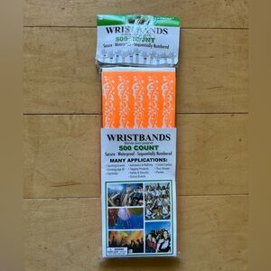 New 500 Count - Orange Event Wristbands, waterproof,‎ numbered, festival, party